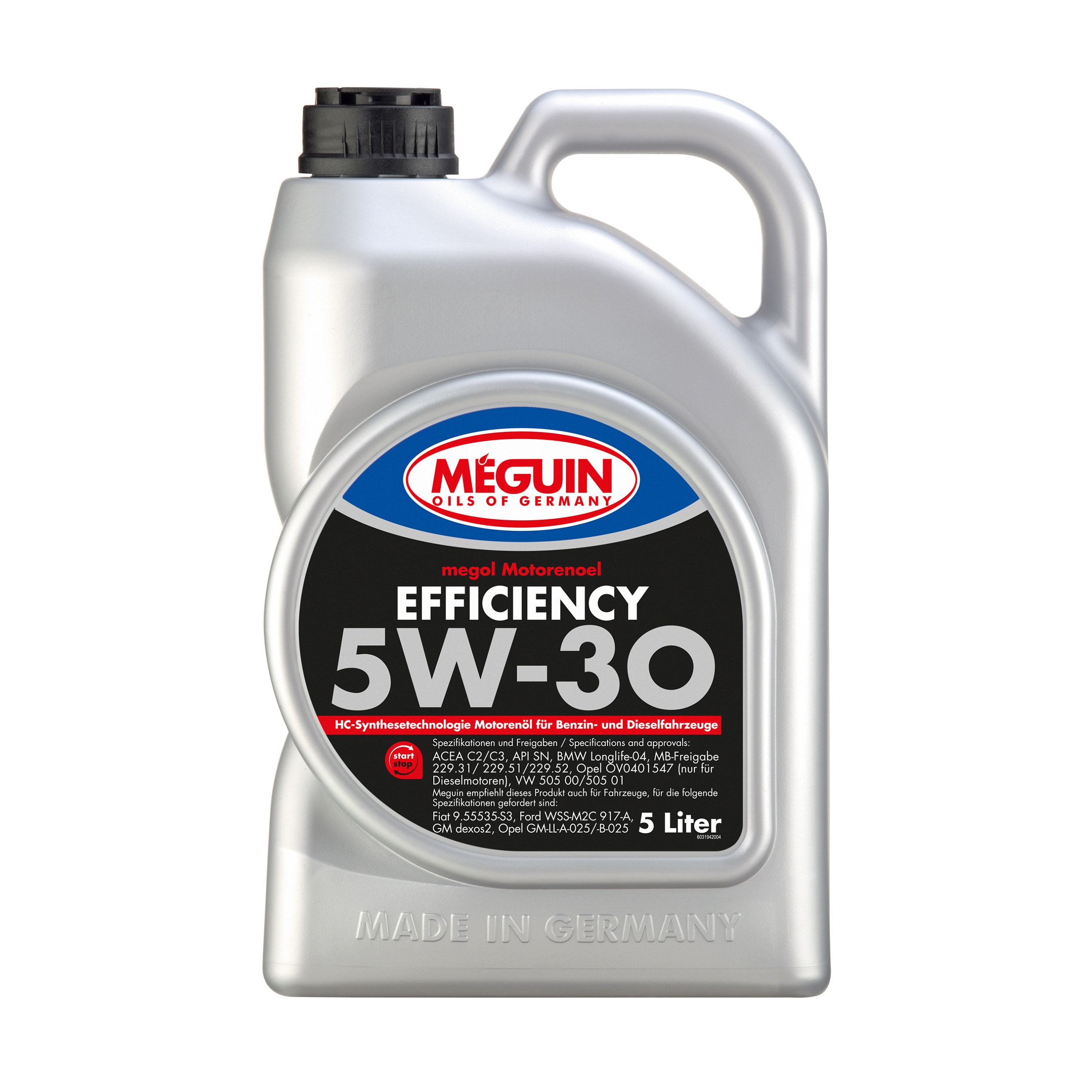 Олива моторна Meguin EFFICIENCY SAE 5W-30 5 л